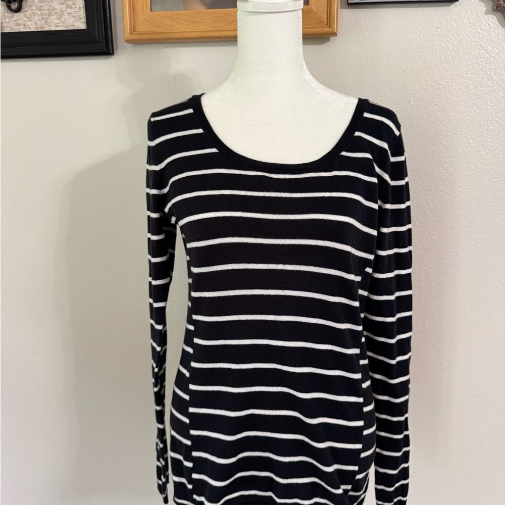 Banana Republic Navy and White Striped sweater
